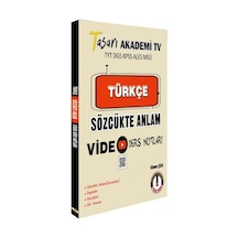 TYT Türkçe Sözcükte Anlam Vİdeo Ders Notları  -  Gizem Şen  -  Tasarı Akademi