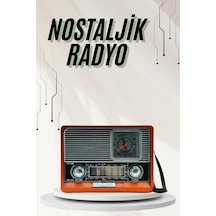 Saatli Fenerli Bluetooth Nostaljik Radyo Aux Sd Usb Girişli Bluetooth Hoparlör -