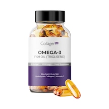 Platinum Omega-3 Premium Fish Oil 90 Softgel X 1000mg, Balık Yağı, Hidrolize Kolajen & C Vitamini