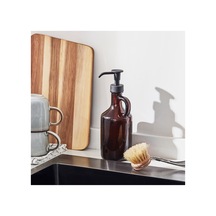 Buççin Online Mağaza 21 Cm Kahverengi Cam Sıvı Sabunluk 380 Ml Cam Kahverengi Çok Renkli