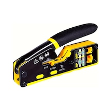 Xuweiwei Rj45 Punch Down Kristal Başlıklı Ağ Kabloları İçin Sarı Çift Kullanımlı Sıkma Pense