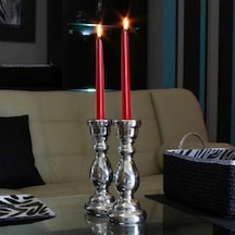 10 Adet Red Candlestıck Kırmızı Şamdan Mumu Kırmızı Mum Parlak Kırmızı Şamdan Mumu Masa Mumu Uzun Mum Renkli