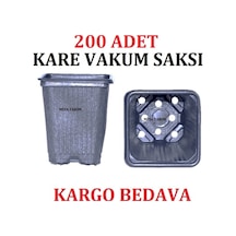 Vakum Saksı, 200 Adet, Kare Saksı, Thermoform Saksı, Saksı (454645506)