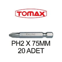 Tomax Ph2x75 MM Yıldız Bits Uç 20 Adet