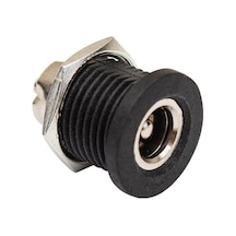 12mm Yuvarlak Somunlu Dc 2.1mm Şase Metal Adaptör Fişi Ic-258c