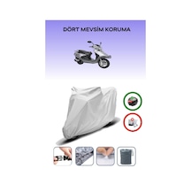 Gri Arka Çanta Uyumlu Kuba Gs 125 Uyumlu Motosiklet Brandası Motor Örtüsü
