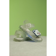 Eva Işıklı Kaydırmaz Tabanlı Figürlü Unisex Çocuk Sandalet Terlik 001