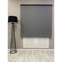 Lüks Güneşlik Düz Stor Perde Antrasit Gri Antrasit Gri