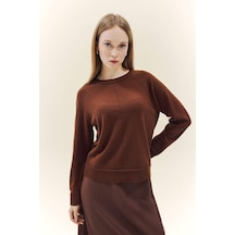 Defacto Regular Fit Bisiklet Yaka Triko Tunik G5867ax25wnbn320 Kahve-bn320