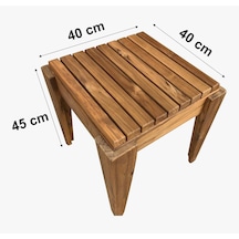 Teak Ahşap Tabure Suya Dayanıklı