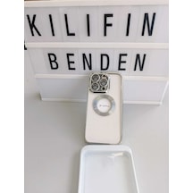 Apple Uyumlu iPhone 14 Pro Kamera Lensli Kılıf Modeli Gümüş