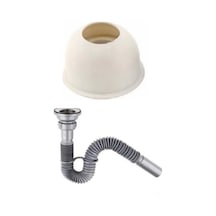 Lavabo Evye Sifonu Lüx Körüklü + Adaptör Conta 32 Mm Çıkış Diğer
