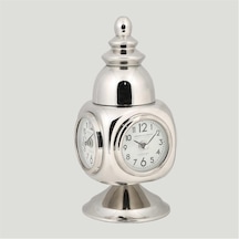 Vitale Sılver Metal Küp Saat 12 12 26 Cm