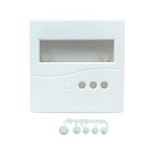 Plastik Proje Kutusu 86x86mm Beyaz Duvara Yüzeye Montaj Tip 1602 Lcd 3 Buton Elektronik devre