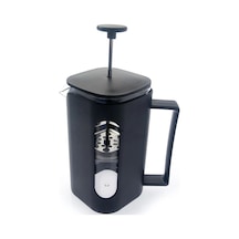 French Press Kahve Demleme Ekipmanı, 350 Ml, Siyah, Cam Isıya Dayanıklı Cam, Paslanmaz Çelik Filtreli, Siyah Renkli Kahve Ve Bitki Çayı Demliği Çok Renkli