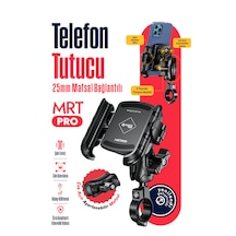 Mrt Pro Mafsal Bağlantılı Titreşim Modüllü Motosiklet Telefon Tutucu Siyah