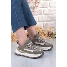 Guja Mask Rahat Hafif Kalın Taban Kadın Sneaker Ayakkabı Yeşil