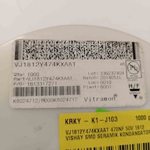 Vj1812y474kxaat 470nf 50v 1812 Vıshay Seramik Kondansatör 25 Adet