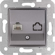 Viko Linnera Life Granit Grisi Tekli Nümeris Cat-3 Telefon Prizi Çerçevesiz - 90442013