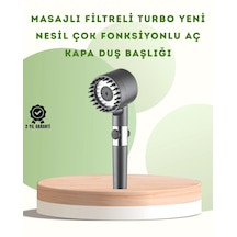 Mey İthalat Banyo İçin Filtreli Duş Başlığı Pratik Kullanım Gri