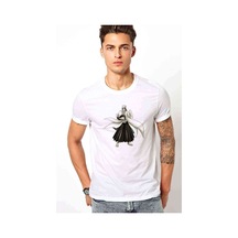Anime Byakuya Kuchiki Baskılı Beyaz Erkek Tshirt