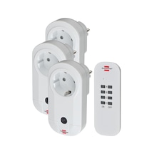 Brennenstuhl Comfort Line Uzaktan Kumandalı Tekli Priz 3 Adet Beyaz