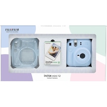 Fujifilm Instax Mini 12 Fotoğraf Makinesi + 10'lu Film + Pleksi Kılıf  Mavi