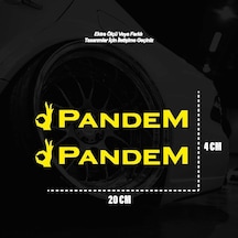 Pandem Motosiklet Araba Laptop Sticker Yapışkanlı Folyo Sarı