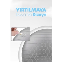 65 Cm Pilates Topu Ve Pompa Seti 155-170 Cm Boy İçin Uygun Dayanıklı Anti-slip Gri