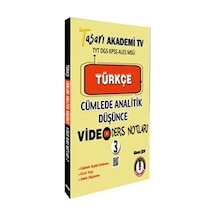 Türkçe Cümlede Analitik Video Ders Notları - 3 - Gizem Şen - Tasarı Akademi