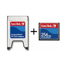 Sandisk 256Mb Compact Flash Kart + Pcmcıa Adaptör Cnc Torna Uyumlu