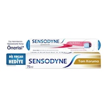 Sensodyne Diş Macunu Tam Koruma 75 Ml + Diş Fırçası Yumuşak Hediye Günlük Koruma