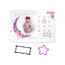 Pelikandükkan Moky Design Anı Battaniyesi, Bebek Hediyelik Aylık Fotoğraf Çekim (490079462)