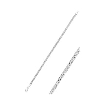 Gümüş Ezme Yassı Model Erkek Kral Bileklik 3,8 Mm