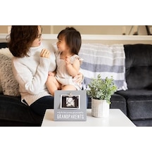 Pearhead Sonogram Fotoğraf Çerçevesi Büyükanne Ve Büyükbaba İçin Bebek Hatıra Resim Çerçevesi, Hamilelik Duyurusu, Bebeğin İlk Noel Hediyeleri, Tatil Hediyeleri, Bebek Tatil Hediyeleri, Gri Açık Gri