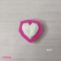 Yy0745 Geometrik Kalp Silikon Kalıp