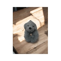 Köpekli Peluş Lastik Simit Toka Gri - 673856368 Gri