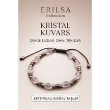 Sertifikalı Ham Kristal Kuvars Taşı Bileklik Zihni Temizler,  leyici Şeffaf