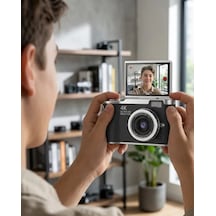 Ers 4k Dijital Kamera 48 Mp 8x Zoom Ve 180 Derece Flip Ekran Vlog Çekim Özellikli