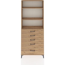 Arges Dolap 3 Raflı 5 Çekmeceli 88x30x221 Çam-çam Atlas Çam