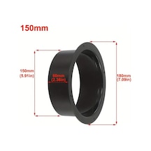 Globalbloom Siyah Duvar Flanşlı 150mm Plastik Egzoz Borusu Bağlantı Adaptörü