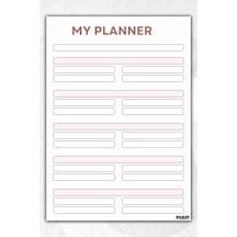 Zamansız Çok Amaçlı Günlük Haftalık Aylık Planlayıcı - A5 Ebat Yapılacaklar - 50 Yaprak - Planner - 2698 Çok Renkli