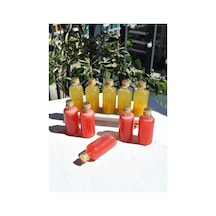 10 Adet 50 Ml Cam Şişe Gold Metal Kapaklı Mini Shot Meyve Suyu İçecek Şişesi