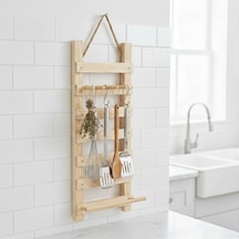 Mutfak Düzenleyici - Hasır İpli Yapışkanlı Mutfak Askısı Havluluk 60x40 Cm Bej Mutfak Düzenleyici - Hasır İpli Yapışkanlı Mutfak Askısı Havluluk 60x40 Cm Bej