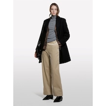 Sisley Yün Ve Kaşmir Karışımlı Ribana Detaylı Balıkçı Yaka Kazak Kadın Gri Kazak - 325a102hm2174