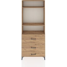 Arges Dolap 3 Raflı 3 Çekmeceli 88x30x221 Çam-çam Atlas Çam