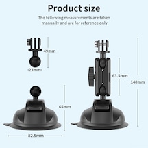 Lemestar Telesın Te-suc-011 Nilon Spor Kamera Sıçrama Bağcıklığı - 360 Çift Top Rotasyonlu, 10kg Yük Kapasitesi, Siyah Siyah