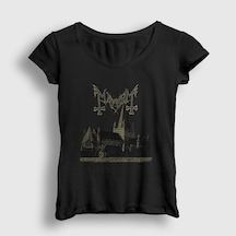 Presmono Kadın The True Mayhem T-shirt Siyah