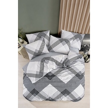 Mulberry Arven Nevresim Takımı Ranforce Çift Kişilik 200x220 Gri - Antrasit