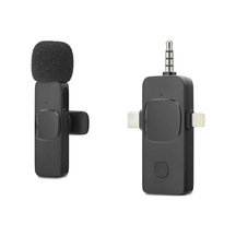 Kablosuz Yaka Mikrofonu Type-c Lightning 3.5 Mm Siyah Hdx2781